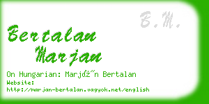 bertalan marjan business card